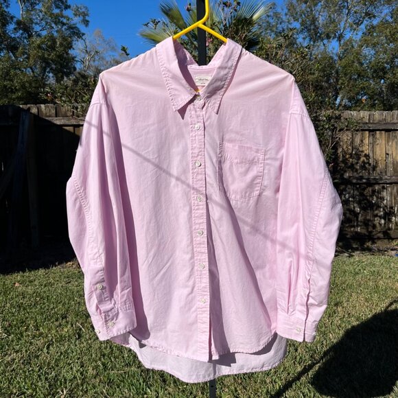 Aritzia Wilfred Free Relaxed Button Up Cotton Shirt in Sakura Pink Size S - Picture 4 of 12